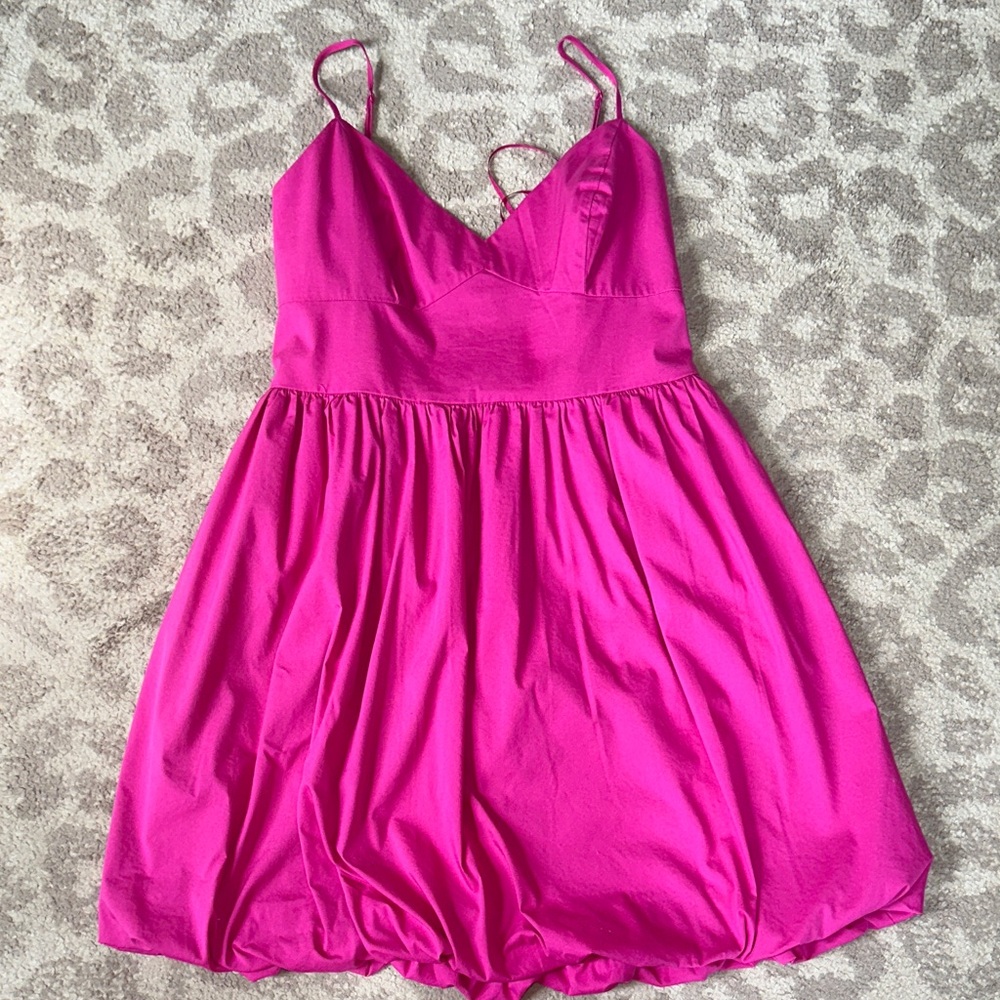 Express Fuchsia bubble dress